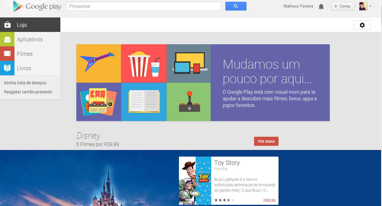 Design confuso da Google Play Store chega a mais usuários de