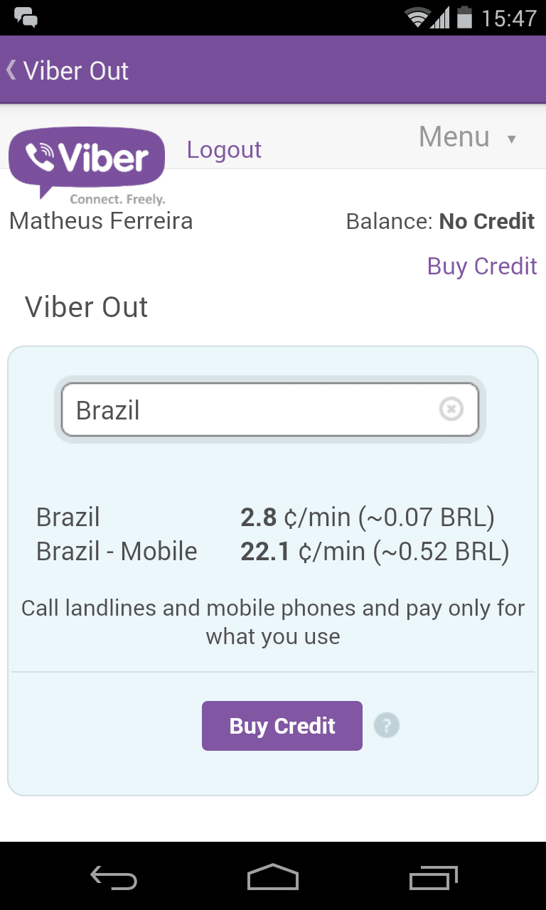 Viber Custo Ligação Brasil