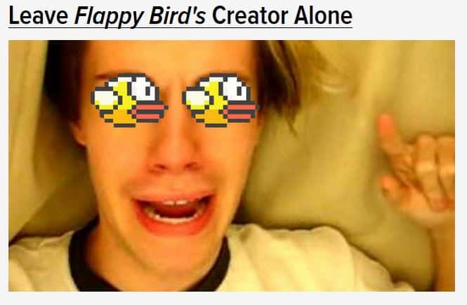 leave flappy bird's creator alone