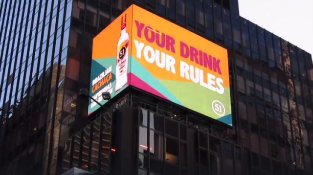 Cachaça 51 na Times Square