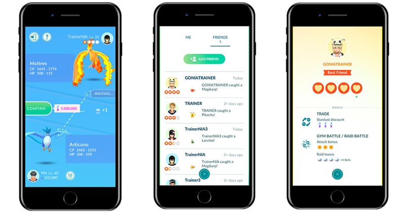 Entenda o sistema de amizades e trocas em Pokémon GO