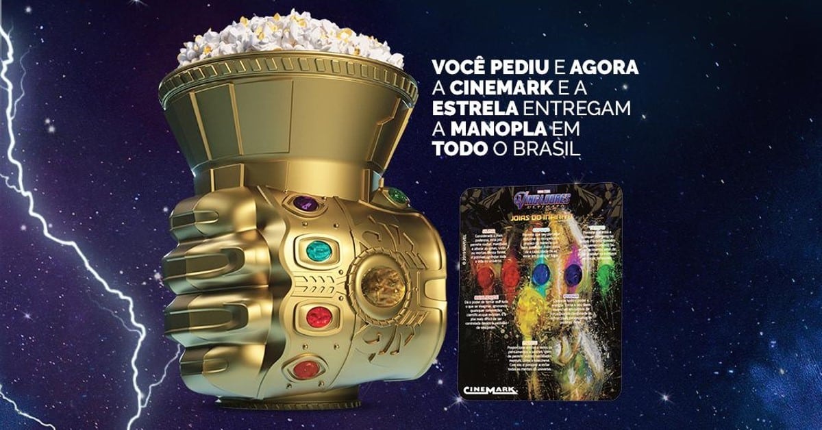 Cinemark se une à Estrela para vender balde de pipoca da Manopla