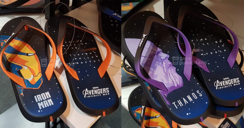 chinelo-sandalia-rider-vingadores-homem-de-ferro-thanos