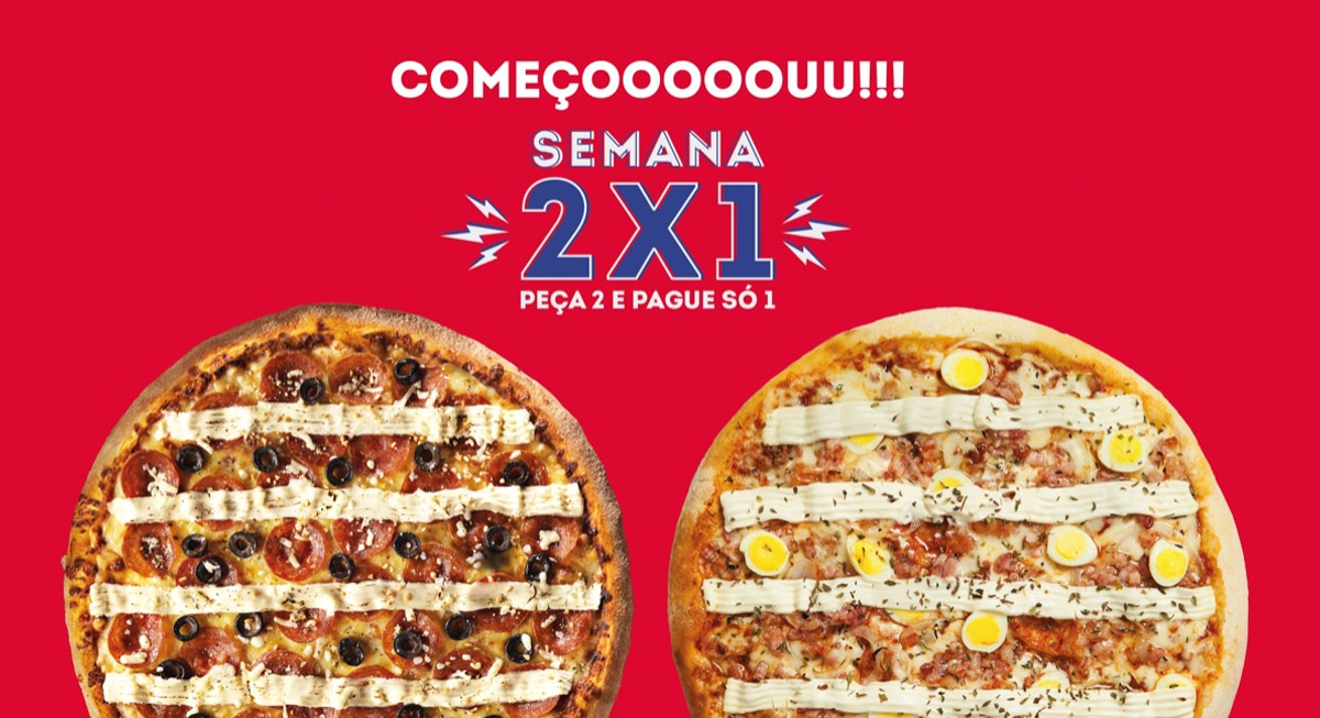 Semana 2x1 Domino's amplia promoção de pizza em dobro GKPB Geek