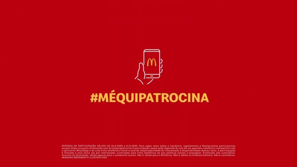 Imagem da promoção #MéquiPatrocina com logo do McDonald's