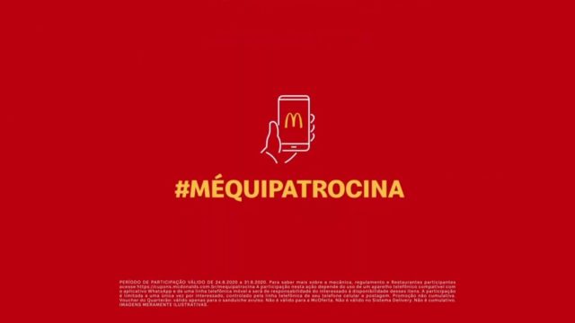 Imagem da promoção #MéquiPatrocina com logo do McDonald's