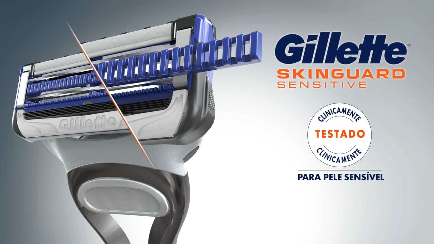 Imagem mostra o aparelho de barbear Gillette Skinguard