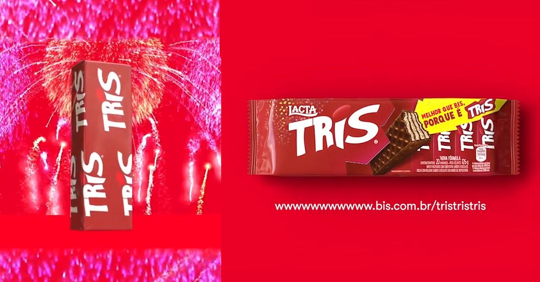 Lacta apresenta Tris, uma versão melhor de Bis que não existe