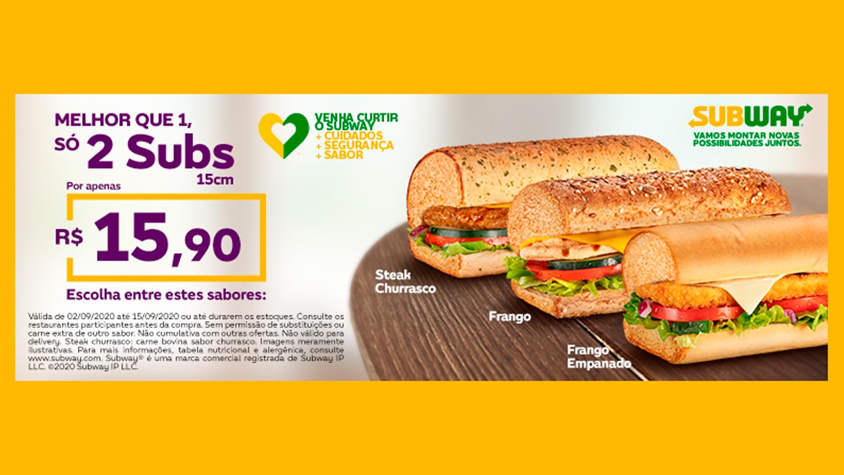 Subway: confira as promoções de subs da marca neste início de ano - Sabor à  Vida Gastronomia