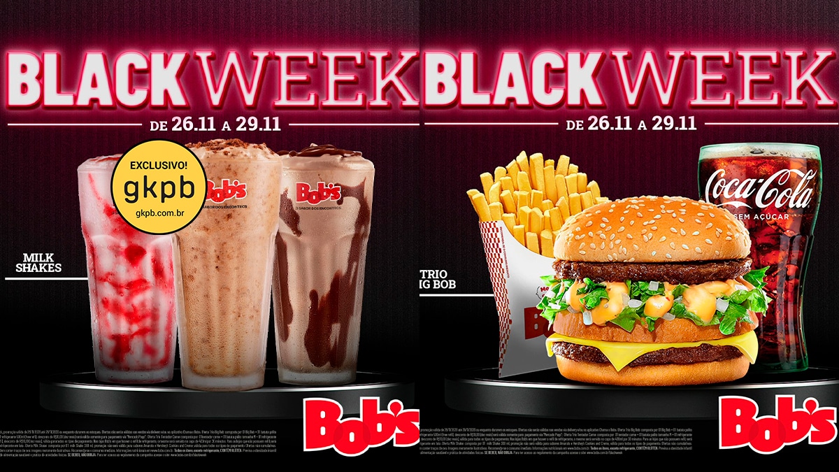 Bob's Black Week: Cardápio da rede fast food com até 50% de