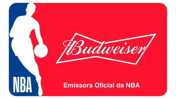 Banner do acordo da Budweiser ser a emissora NBA.