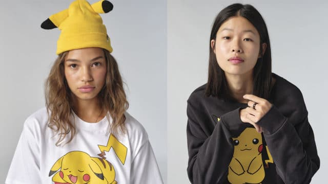 Duas meninas usando a coleção Levi's Pokémon