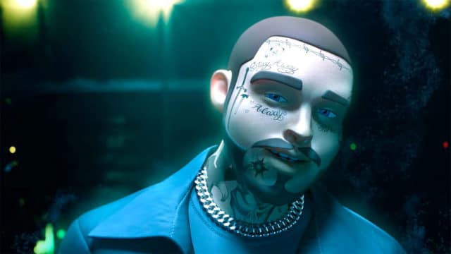 Post Malone para o show virtual de Pokémon.