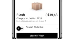 Um pedido de Uber Flash