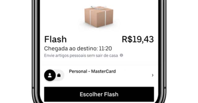 Um pedido de Uber Flash