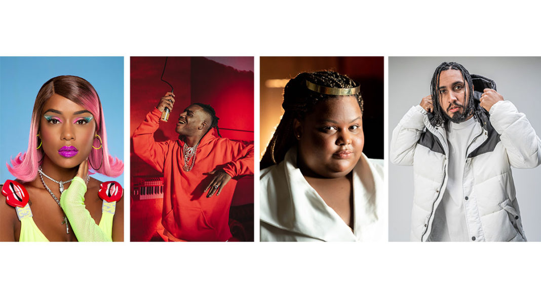 MC Rebecca, Pele Milflows, MC Carol e Rashid para a live de estreia da BET na Pluto TV.