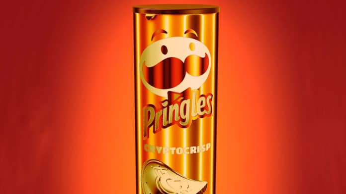 Pringles sabor CryptoCrisp, uma batata virtual.