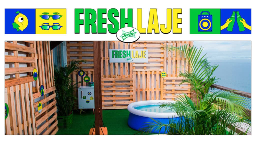 Banner do Fresh Laje, projeto de reforma da Sprite.
