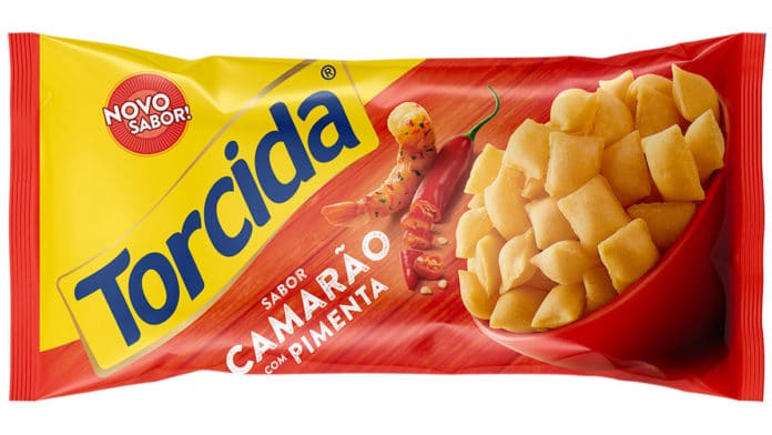 Salgadinho Torcida Camarão com Pimenta Malagueta.