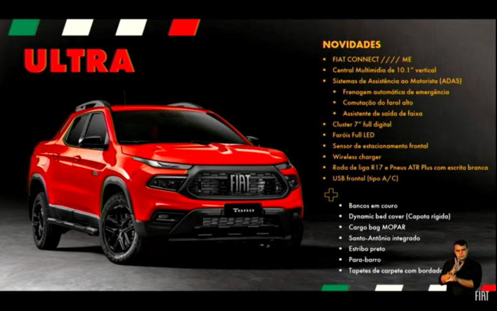 Material de lançamento da Nova Fiat Toro