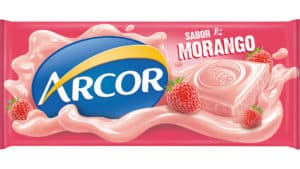 Novo chocolate da Arcor, de chocolate branco com morango.