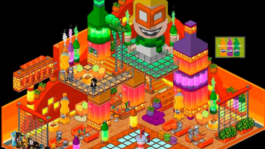Sala da Fanta no Habbo Hotel.