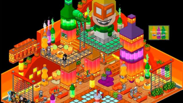 Sala da Fanta no Habbo Hotel.