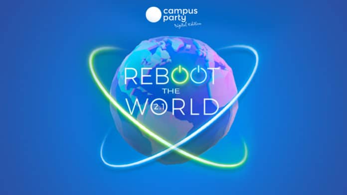 Foto do logo da Campus Party em sua versão digital