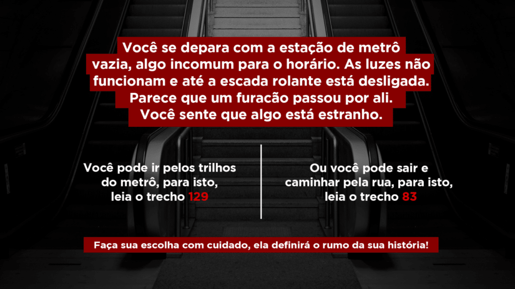 Sobreviver é um livro-jogo nacional que leva o apocalipse zumbi para a  cidade de São Paulo! - Com trama 100% interativa, o personagem principal  da, By Castelos Bar e Boardgames