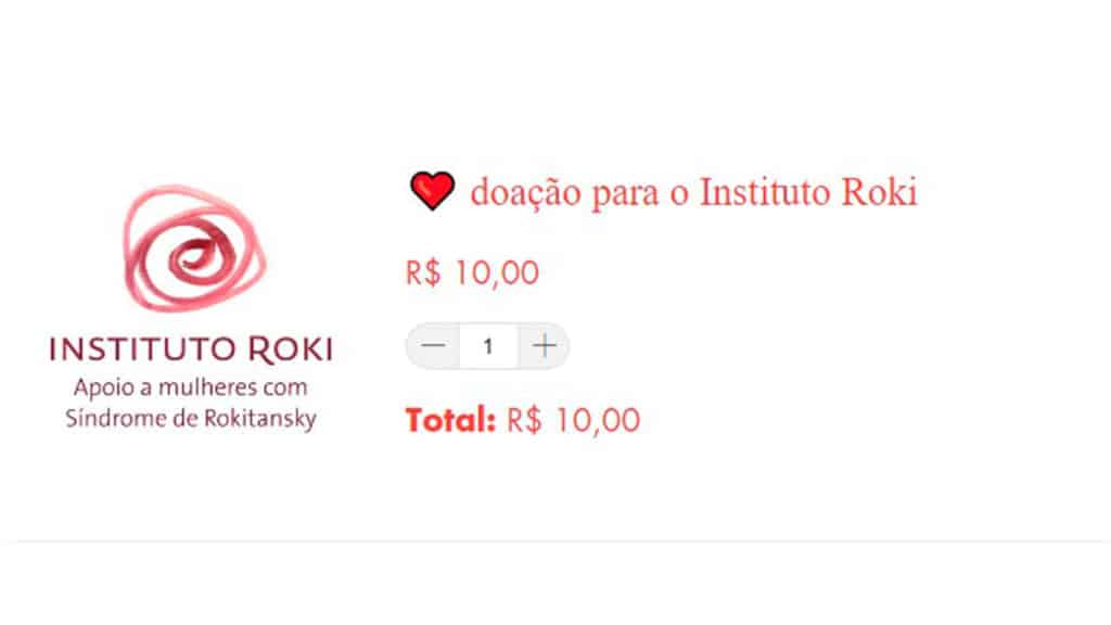 Doação para o Instituto Roki em parceria com a Pantys.