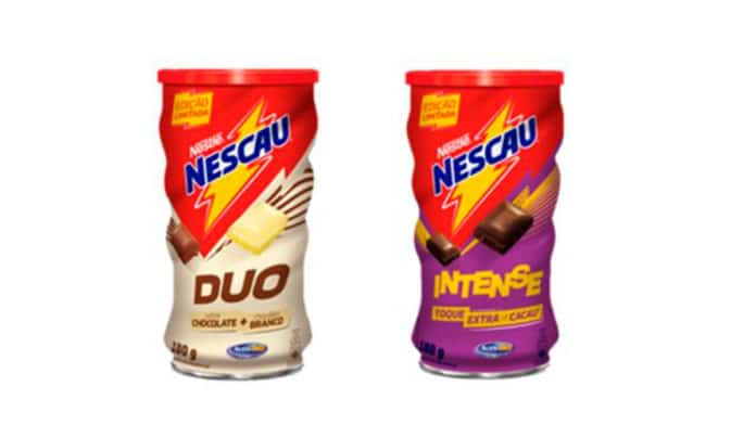 Embalagens do Nescau Duo e Intense.