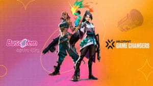 Foto de divulgação do patrocínio da Buscofem no campeonato feminino de VALORANT.