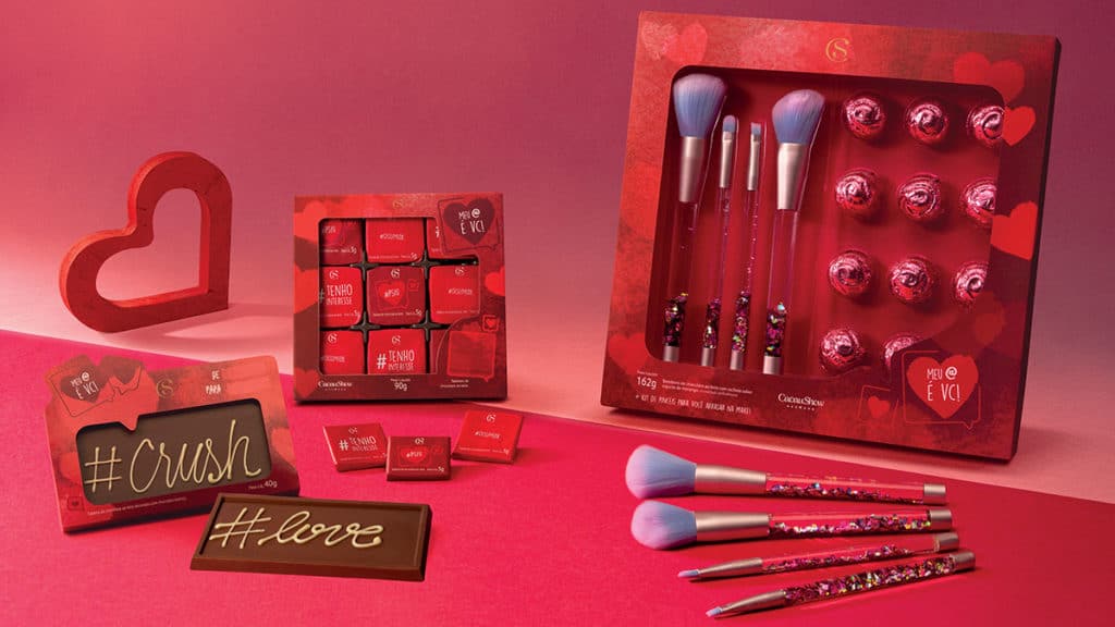 Produtos da Cacau Show para o Dia dos Namorados.