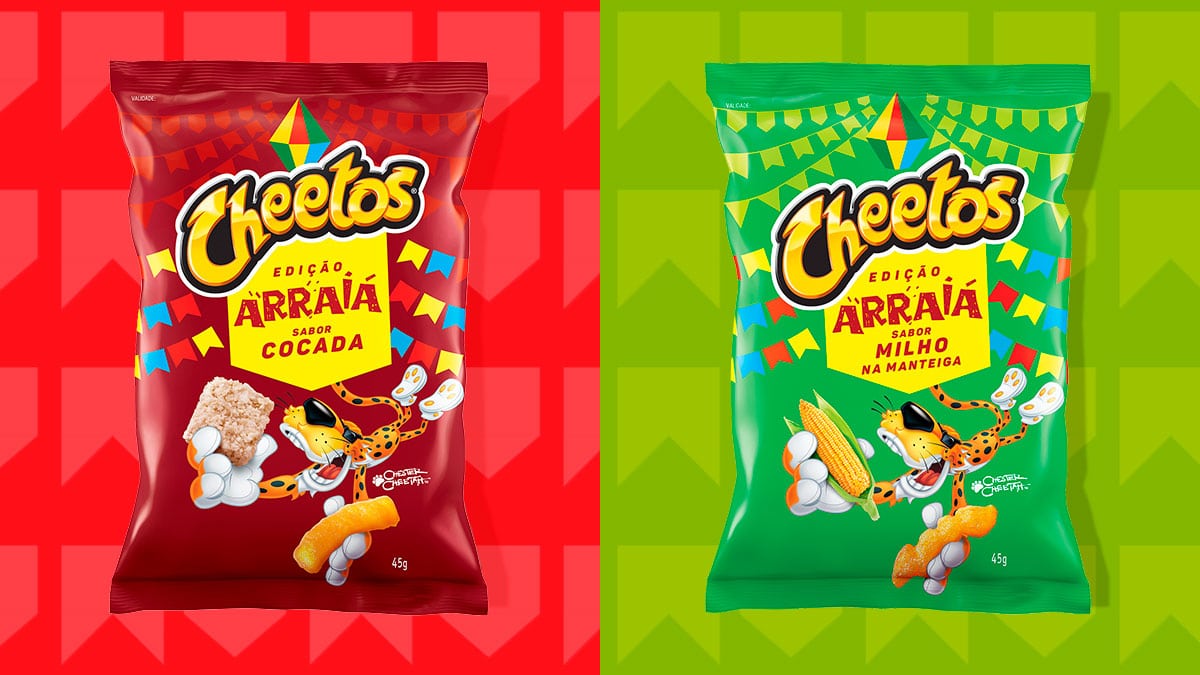 Cheetos lança salgadinhos edição &#39;arraiá&#39; com sabores Cocada e Milho na  Manteiga - GKPB - Geek Publicitário