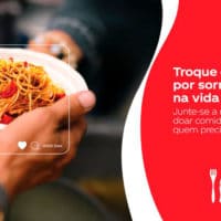 Foto de divulgação da campanha da Coca-Cola para ajudar a Ação da Cidadania.