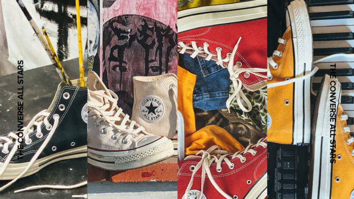 Foto de divulgação da nova campanha da Converse, em que a marca conta histórias inspiradoras a partir das cores.