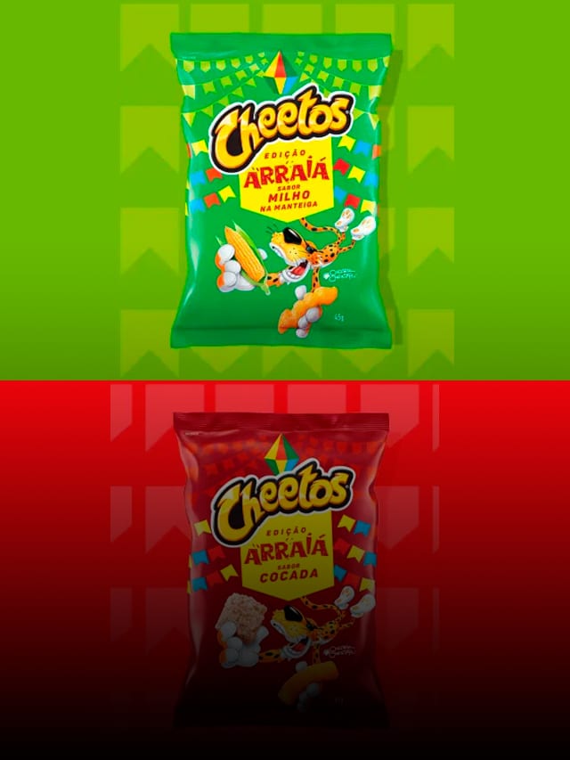 Cheetos lança salgadinhos edição 'arraiá' com sabores Cocada e Milho na  Manteiga - GKPB - Geek Publicitário