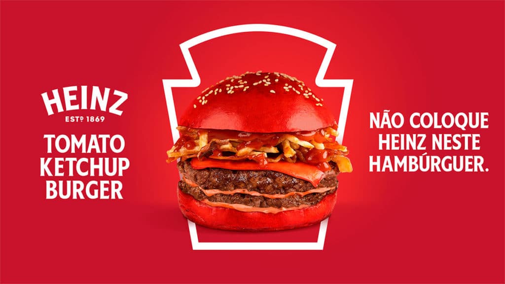 heinz-tomato-ketchup-burger Foto de divulgação do Heinz Tomato Ketchup Burger.