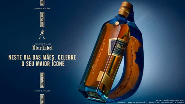 Foto da garrafa de Johnnie Walker Blue Label de Dia das Mães.