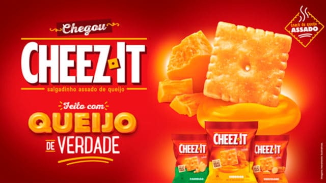 Foto de divulgação do Cheez-It da Kellogg's.