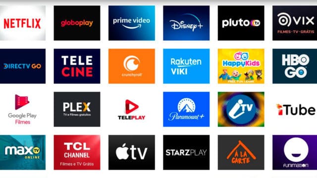 Catálogo da Roku do mercado de streaming no Brasil.