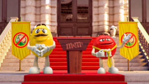 Foto de divulgação da campanha de M&M'S.