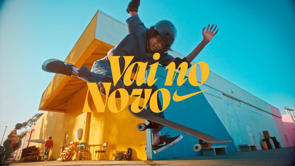 Foto de divulgação da campanha "Vai no Novo" da Nike, que incentiva o esporte.