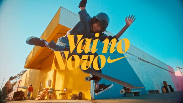 Foto de divulgação da campanha "Vai no Novo" da Nike, que incentiva o esporte.