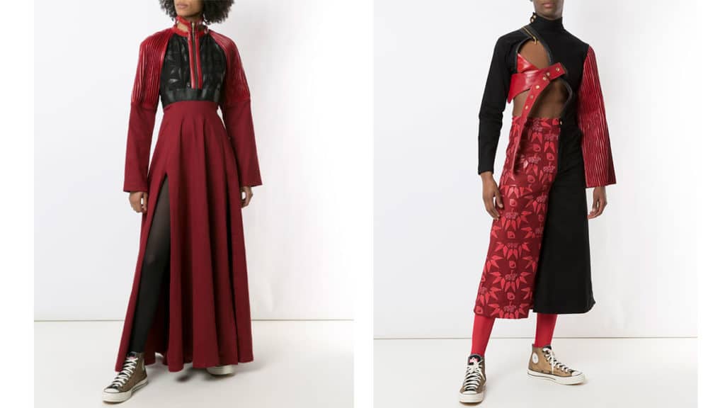 Foto de divulgação da coleção de roupas de Pantera Negra.