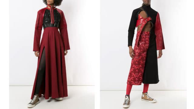 Foto de divulgação da coleção de roupas de Pantera Negra.