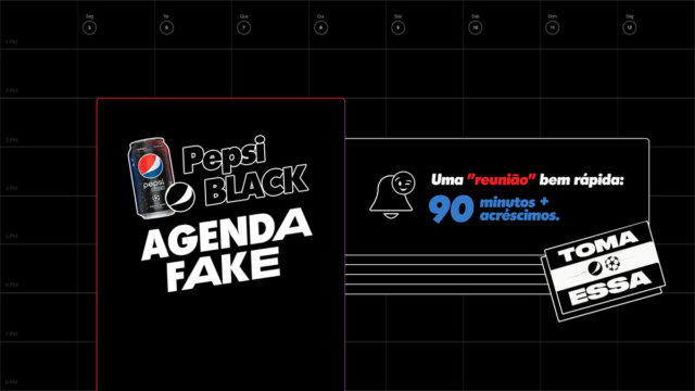 Foto de divulgação da agenda fake de Pepsi.
