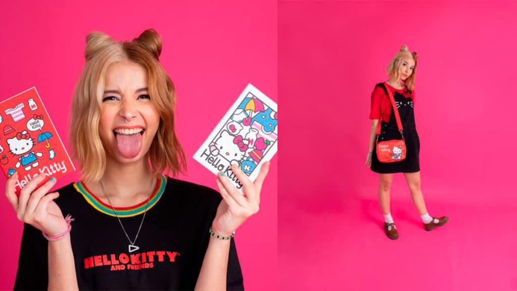 Foto de divulgação da coleção da Hello Kitty para a Piticas.