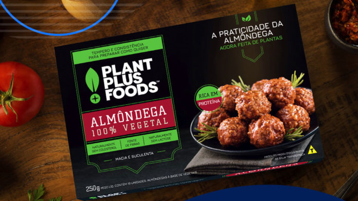Almôndega da nova linha de produtos da PlantPlus Foods.