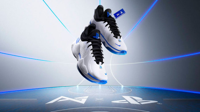 Foto de divulgação do novo tênis da PlayStation com a Nike.